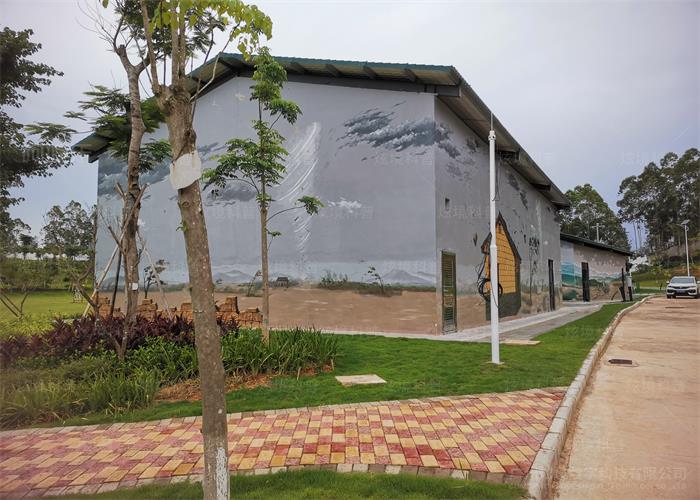 臺風(fēng)體驗館側(cè)面造型