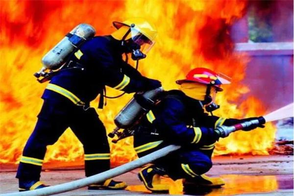 消防員正在奮力救火 消防員正在奮力救火